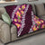 Pink Polynesia Quilt Plumeria With Hibiscus Pattern Tropical Vibes