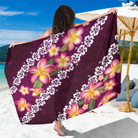Pink Polynesia Sarong Plumeria With Hibiscus Pattern Tropical Vibes LT14 One Size 44 x 66 inches Pink - Polynesian Pride