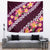 Pink Polynesia Tapestry Plumeria With Hibiscus Pattern Tropical Vibes