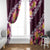 Pink Polynesia Window Curtain Plumeria With Hibiscus Pattern Tropical Vibes