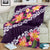 Purple Polynesia Blanket Plumeria With Hibiscus Pattern Tropical Vibes