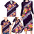 Purple Polynesia Family Matching Long Sleeve Bodycon Dress and Hawaiian Shirt Plumeria With Hibiscus Pattern Tropical Vibes