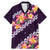 Purple Polynesia Family Matching Mermaid Dress and Hawaiian Shirt Plumeria With Hibiscus Pattern Tropical Vibes