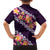 Purple Polynesia Family Matching Off Shoulder Short Dress and Hawaiian Shirt Plumeria With Hibiscus Pattern Tropical Vibes