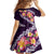 Purple Polynesia Family Matching Off Shoulder Short Dress and Hawaiian Shirt Plumeria With Hibiscus Pattern Tropical Vibes