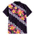 Purple Polynesia Family Matching Puletasi and Hawaiian Shirt Plumeria With Hibiscus Pattern Tropical Vibes