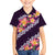 Purple Polynesia Family Matching Puletasi and Hawaiian Shirt Plumeria With Hibiscus Pattern Tropical Vibes