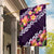 Purple Polynesia Garden Flag Plumeria With Hibiscus Pattern Tropical Vibes