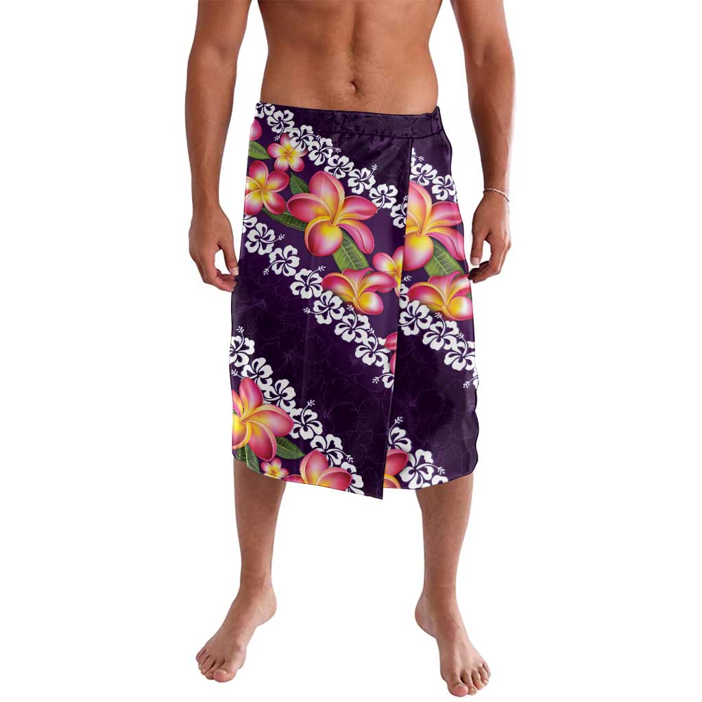 Purple Polynesia Lavalava Plumeria With Hibiscus Pattern Tropical Vibes LT14 Purple - Polynesian Pride