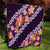 Purple Polynesia Quilt Plumeria With Hibiscus Pattern Tropical Vibes