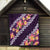 Purple Polynesia Quilt Plumeria With Hibiscus Pattern Tropical Vibes