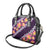 Purple Polynesia Shoulder Handbag Plumeria With Hibiscus Pattern Tropical Vibes