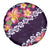 Purple Polynesia Spare Tire Cover Plumeria With Hibiscus Pattern Tropical Vibes