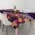 Purple Polynesia Tablecloth Plumeria With Hibiscus Pattern Tropical Vibes