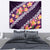 Purple Polynesia Tapestry Plumeria With Hibiscus Pattern Tropical Vibes