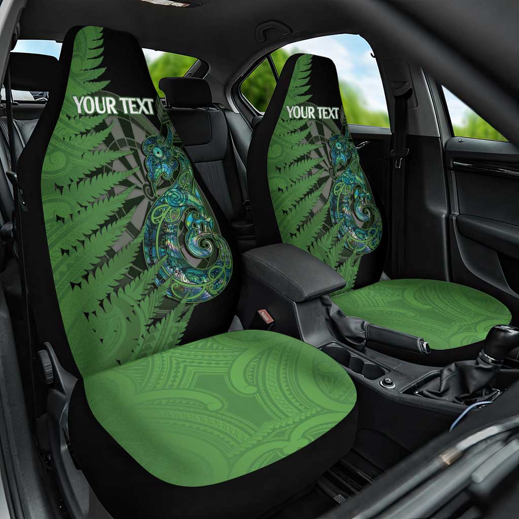 Personalised New Zealand Darts Car Seat Cover Aotearoa Maori Fern Mix Manaia Tattoo