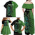 Personalised New Zealand Darts Family Matching Off Shoulder Maxi Dress and Hawaiian Shirt Aotearoa Maori Fern Mix Manaia Tattoo