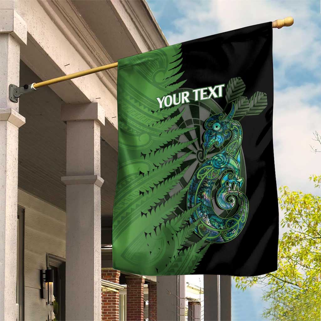 Personalised New Zealand Darts Garden Flag Aotearoa Maori Fern Mix Manaia Tattoo