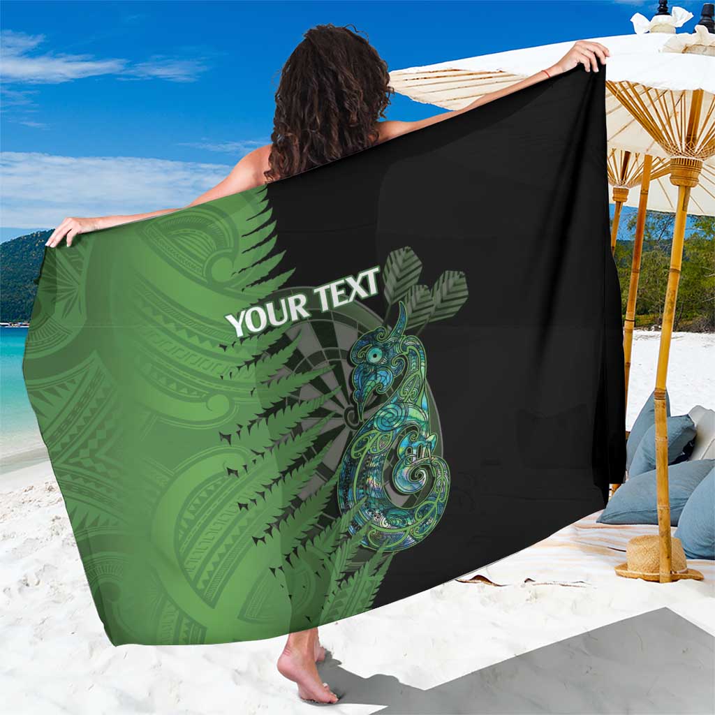 Personalised New Zealand Darts Sarong Aotearoa Maori Fern Mix Manaia Tattoo LT14 One Size 44 x 66 inches Green - Polynesian Pride