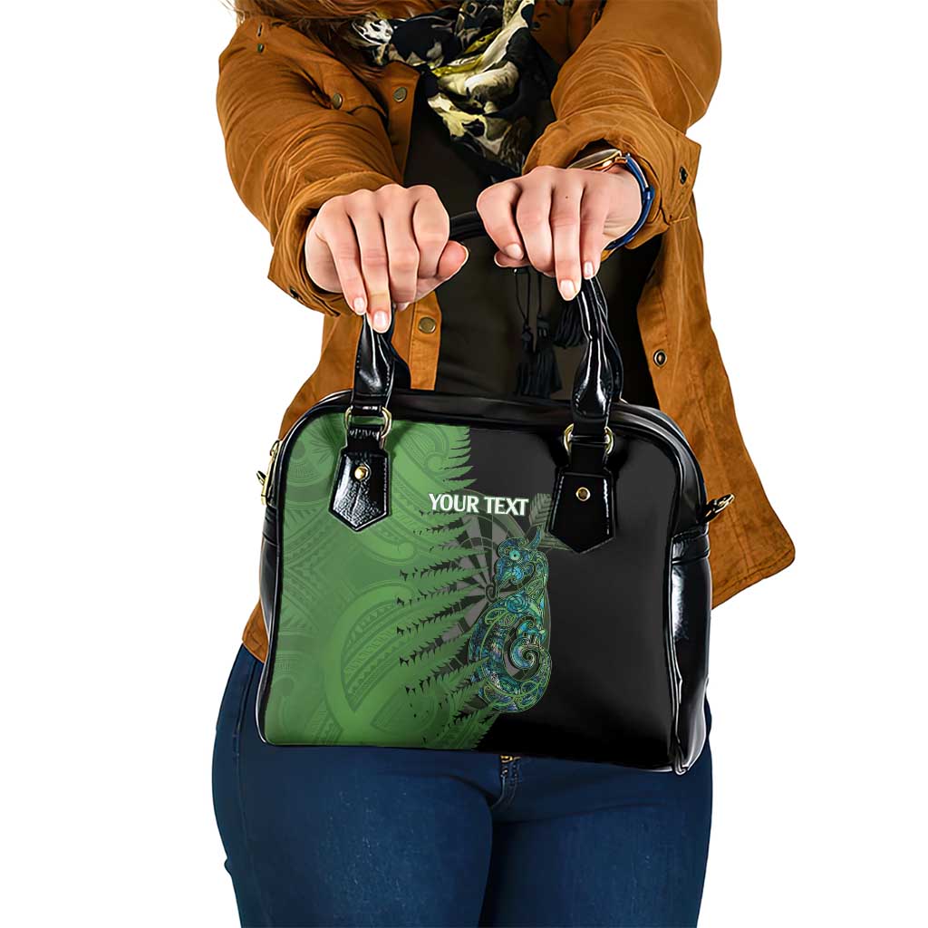Personalised New Zealand Darts Shoulder Handbag Aotearoa Maori Fern Mix Manaia Tattoo LT14 One Size Green - Polynesian Pride