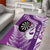 Personalised New Zealand Darts Area Rug Aotearoa Fern Mix Paua Shell Manaia - Purple