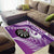 Personalised New Zealand Darts Area Rug Aotearoa Fern Mix Paua Shell Manaia - Purple