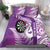 Personalised New Zealand Darts Bedding Set Aotearoa Fern Mix Paua Shell Manaia - Purple