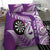 Personalised New Zealand Darts Bedding Set Aotearoa Fern Mix Paua Shell Manaia - Purple