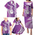 Personalised New Zealand Darts Family Matching Puletasi and Hawaiian Shirt Aotearoa Fern Mix Paua Shell Manaia - Purple