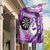 Personalised New Zealand Darts Garden Flag Aotearoa Fern Mix Paua Shell Manaia - Purple