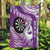 Personalised New Zealand Darts Garden Flag Aotearoa Fern Mix Paua Shell Manaia - Purple