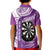 Personalised New Zealand Darts Kid Polo Shirt Aotearoa Fern Mix Paua Shell Manaia - Purple