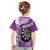 Personalised New Zealand Darts Kid T Shirt Aotearoa Fern Mix Paua Shell Manaia - Purple