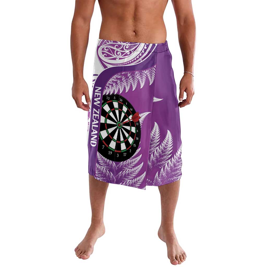 Personalised New Zealand Darts Lavalava Aotearoa Fern Mix Paua Shell Manaia - Purple