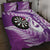 Personalised New Zealand Darts Quilt Bed Set Aotearoa Fern Mix Paua Shell Manaia - Purple