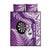 Personalised New Zealand Darts Quilt Bed Set Aotearoa Fern Mix Paua Shell Manaia - Purple