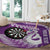 Personalised New Zealand Darts Round Carpet Aotearoa Fern Mix Paua Shell Manaia - Purple