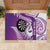 Personalised New Zealand Darts Rubber Doormat Aotearoa Fern Mix Paua Shell Manaia - Purple