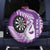 Personalised New Zealand Darts Spare Tire Cover Aotearoa Fern Mix Paua Shell Manaia - Purple