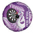 Personalised New Zealand Darts Spare Tire Cover Aotearoa Fern Mix Paua Shell Manaia - Purple