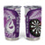 Personalised New Zealand Darts Tumbler Cup Aotearoa Fern Mix Paua Shell Manaia - Purple