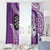 Personalised New Zealand Darts Window Curtain Aotearoa Fern Mix Paua Shell Manaia - Purple