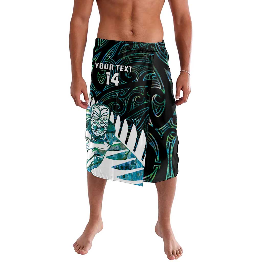 New Zealand Silver Fern Rugby Custom Lavalava Go All Black Turquoise Maori Paua Shell LT14 Turquoise - Polynesian Pride