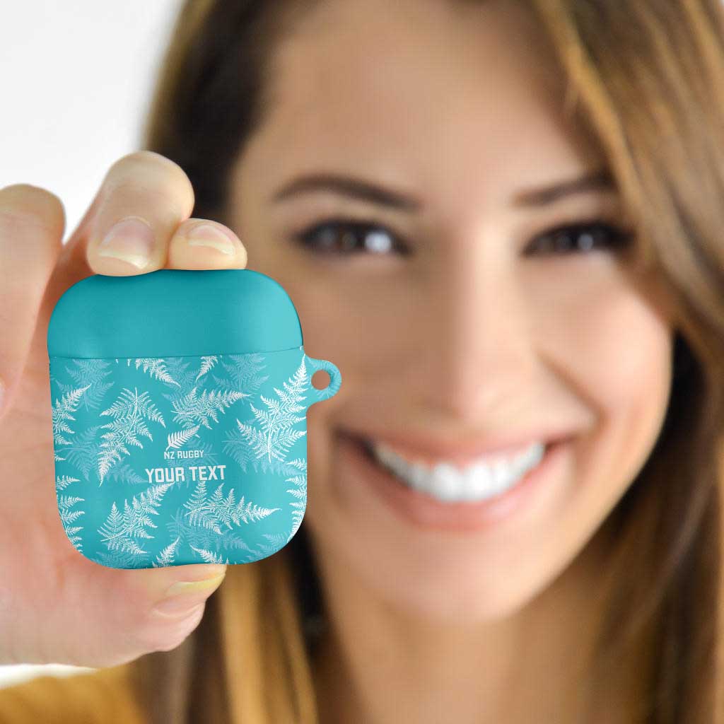 New Zealand Silver Fern Rugby Custom AirPods Case Go Aotearoa Champions Turquoise Version LT14 Turquoise - Polynesian Pride