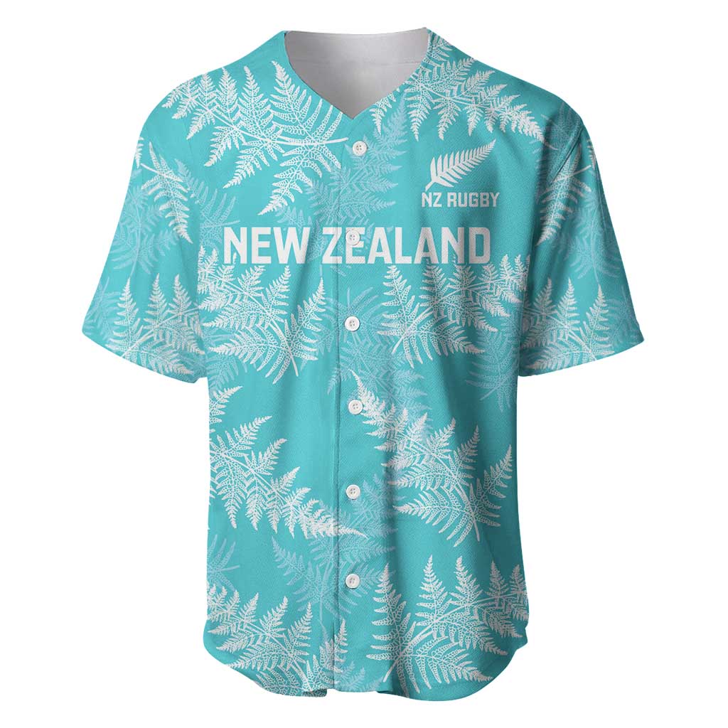 New Zealand Silver Fern Rugby Custom Baseball Jersey Go Aotearoa Champions Turquoise Version LT14 Turquoise - Polynesian Pride