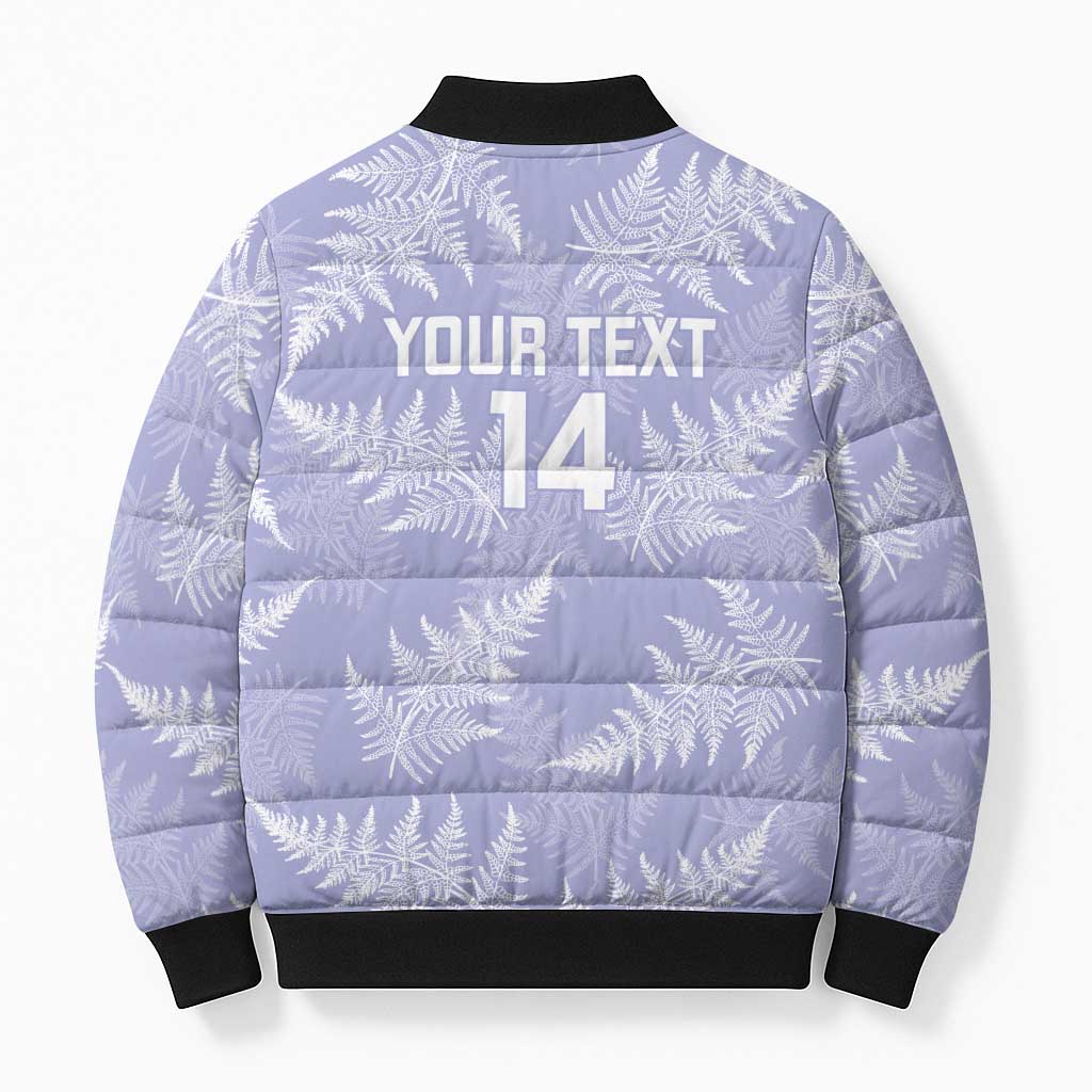 New Zealand Silver Fern Rugby Custom Bomber Puffer Jacket Go Aotearoa Champions Purple Version LT14 - Polynesian Pride