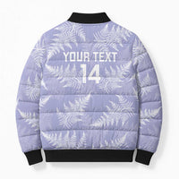 New Zealand Silver Fern Rugby Custom Bomber Puffer Jacket Go Aotearoa Champions Purple Version LT14 - Polynesian Pride