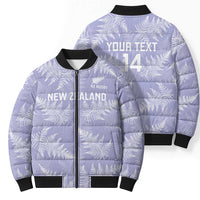 New Zealand Silver Fern Rugby Custom Bomber Puffer Jacket Go Aotearoa Champions Purple Version LT14 - Polynesian Pride