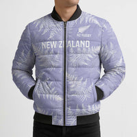 New Zealand Silver Fern Rugby Custom Bomber Puffer Jacket Go Aotearoa Champions Purple Version LT14 - Polynesian Pride