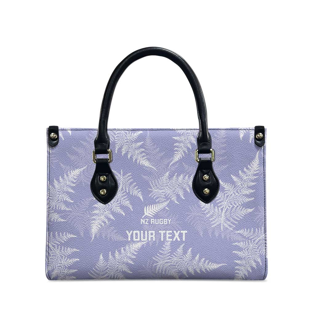 New Zealand Silver Fern Rugby Custom Leather Bag Go Aotearoa Champions Purple Version LT14 - Polynesian Pride